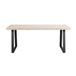BROOKLYN Ruokapöytä 170 X 95 Cm Metallijaloilla -Brafab Huonekalut Kauppa Brooklyn ruokapoyta 170 x95 U jaloilla valkotammi musta 119835