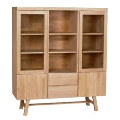 BROOKLYN Vitriini 130 Cm -Brafab Huonekalut Kauppa Brooklyn vitriini tammi 108596