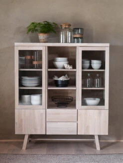 BROOKLYN Vitriini 130 Cm -Brafab Huonekalut Kauppa Brooklyn vitriini valkotammi milj