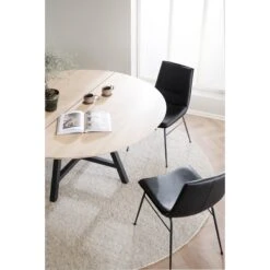 CARRADALE Ruokapöytä Pyöreä 150 Cm Metallijaloilla -Brafab Huonekalut Kauppa Carradale ruokapoyta 120342 Lowell tuoli miljoo