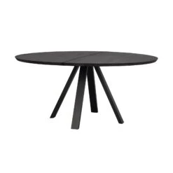 CARRADALE Ruokapöytä Pyöreä 150 Cm V-mallisilla Metallijaloilla
