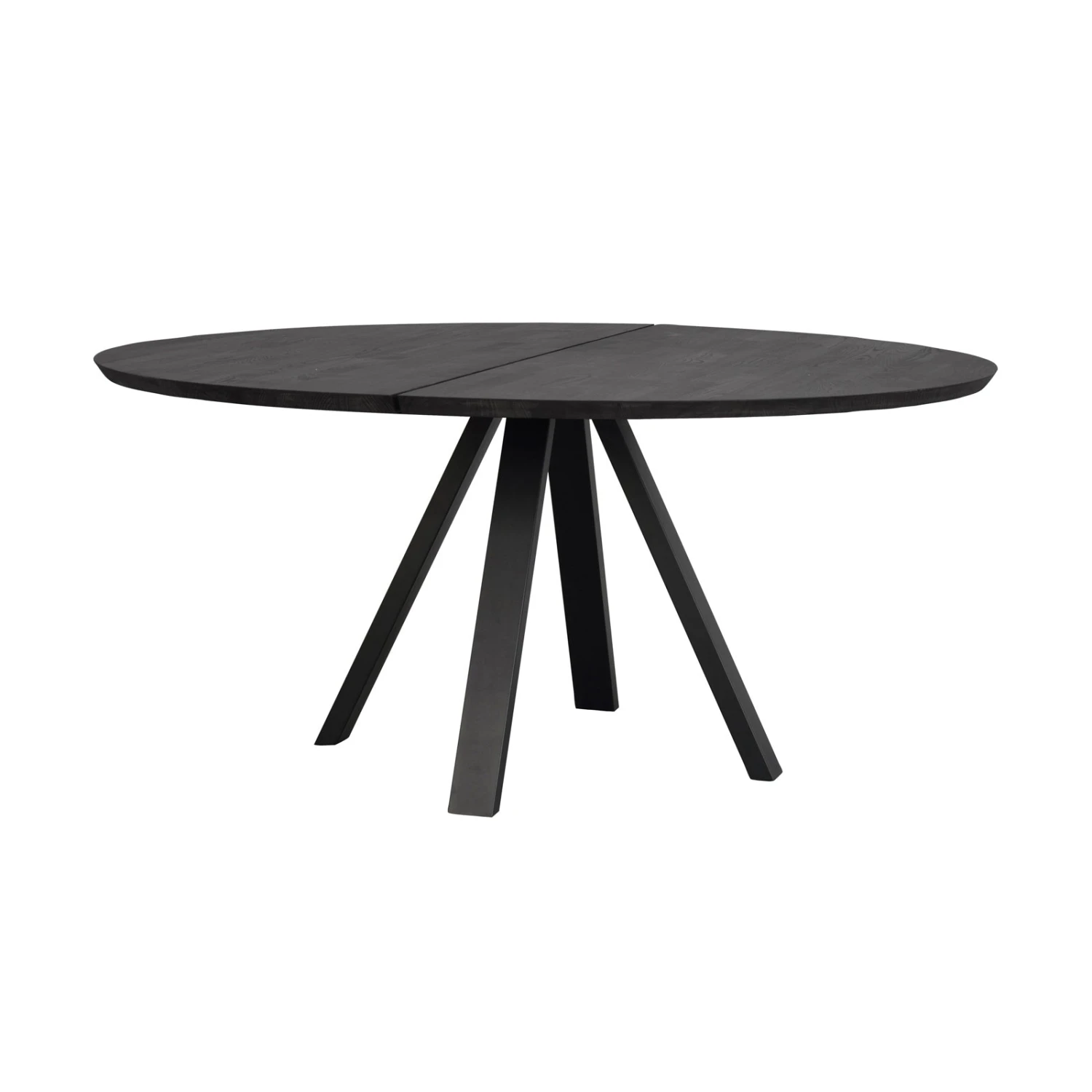 CARRADALE Ruokapöytä Pyöreä 150 Cm V-mallisilla Metallijaloilla 3 CARRADALE Ruokapöytä Pyöreä 150 Cm V-mallisilla Metallijaloilla