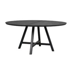 CARRADALE Ruokapöytä Pyöreä 150 Cm Metallijaloilla -Brafab Huonekalut Kauppa Carradale ruokapoyta pyorea 120329 musta