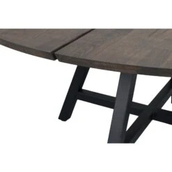 CARRADALE Ruokapöytä Pyöreä 150 Cm Metallijaloilla -Brafab Huonekalut Kauppa Carradale ruokapoyta pyorea savutammi detalj 2