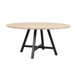 CARRADALE Ruokapöytä Pyöreä 150 Cm Metallijaloilla