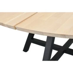 CARRADALE Ruokapöytä Pyöreä 150 Cm Metallijaloilla -Brafab Huonekalut Kauppa Carradale ruokapoyta pyorea valkotammi detalj 2