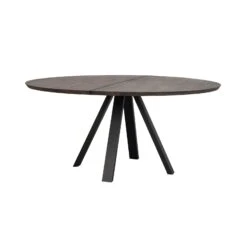 CARRADALE Ruokapöytä Pyöreä 150 Cm V-mallisilla Metallijaloilla 9 CARRADALE Ruokapöytä Pyöreä 150 Cm V-mallisilla Metallijaloilla -Brafab Huonekalut Kauppa Carradale ruokapoyta pyorea savutammi musta 120323