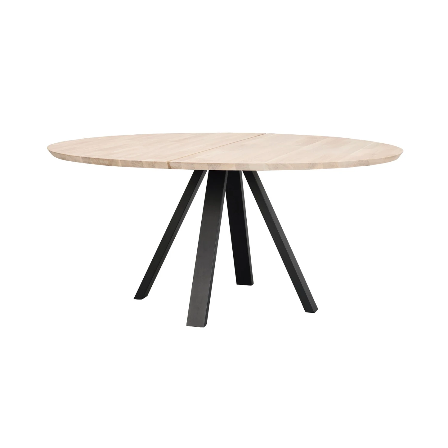 CARRADALE Ruokapöytä Pyöreä 150 Cm V-mallisilla Metallijaloilla 4 CARRADALE Ruokapöytä Pyöreä 150 Cm V-mallisilla Metallijaloilla - Image 2