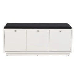 CONFETTI Säilytyspenkki 106 Cm 26 CONFETTI Säilytyspenkki 106 Cm -Brafab Huonekalut Kauppa Confetti penkki 3ltk valkoinen musta 103763