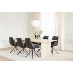 LOWELL Nojatuoli Pyörivä -Brafab Huonekalut Kauppa Emmett rr ruokapoyta valkotammi 120350 Lowell tuolit miljoo 1