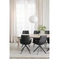 LOWELL Nojatuoli Pyörivä -Brafab Huonekalut Kauppa Emmett rr ruokapoyta valkotammi 120350 Lowell tuolit miljoo