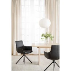 LOWELL Nojatuoli Pyörivä -Brafab Huonekalut Kauppa Emmett rr ruokapoyta valkotammi 120350 Lowell tuolit miljoo 2