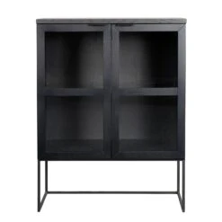 EVERETT Vitriini 95 Cm Matala -Brafab Huonekalut Kauppa Everett kaappi 125 musta118787