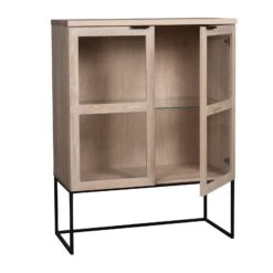 EVERETT Vitriini 95 Cm Matala -Brafab Huonekalut Kauppa Everett kaappi 125 kuultovalko 118772 2