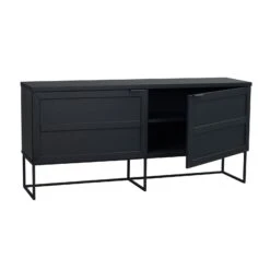 EVERETT Senkki 160 Cm -Brafab Huonekalut Kauppa Everett senkki musta 118783 2