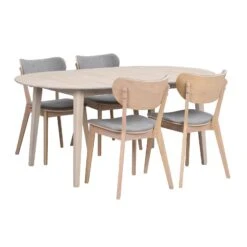 FILIPPA Ruokapöytä Ovaali Jatkettava 105 X 170 + 40 Cm 28 FILIPPA Ruokapöytä Ovaali Jatkettava 105 X 170 + 40 Cm -Brafab Huonekalut Kauppa Filippa Kato ruokaryhma 1 4 ovaali valkotammi harmaa