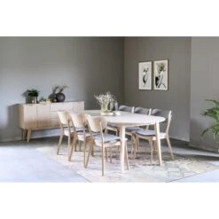 FILIPPA Ruokapöytä Ovaali Jatkettava 105 X 170 + 40 Cm 27 FILIPPA Ruokapöytä Ovaali Jatkettava 105 X 170 + 40 Cm -Brafab Huonekalut Kauppa Filippa Kato ruokaryhma 1 6 valkotammi 1