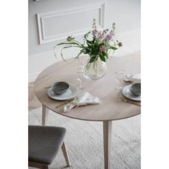 FILIPPA Ruokapöytä Pyöreä Jatkettava 120 + 45 Cm -Brafab Huonekalut Kauppa Filippa ruokapoyta valkotammi 113756 Nagano tuolit 119431 miljoo 1