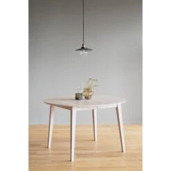 FILIPPA Ruokapöytä Pyöreä Jatkettava 120 + 45 Cm -Brafab Huonekalut Kauppa Filippa ruokapoyta valkotammi 113756 miljoo
