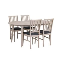 FILIPPA Ruokapöytä Ovaali Jatkettava 105 X 170 + 40 Cm 25 FILIPPA Ruokapöytä Ovaali Jatkettava 105 X 170 + 40 Cm -Brafab Huonekalut Kauppa Filippa ruokaryhma 1 4 valkotammi 2