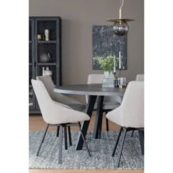 FRED Ruokapöytä Pyöreä 160 Cm -Brafab Huonekalut Kauppa Fred rr pyorea savutammi musta 117440 Alison 117762 EverettVitriini 118788 miljoo