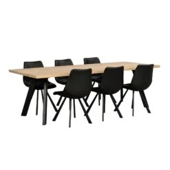 FRED Ruokapöytä -Brafab Huonekalut Kauppa Fred ruokapoyta rr 240 valkotammi musta 117420