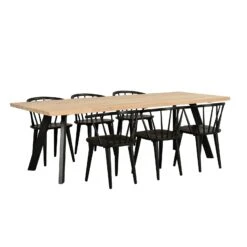 FRED Ruokapöytä -Brafab Huonekalut Kauppa Fred ruokapoyta rr 240 valkotammi musta 117420 Carmen tuolit