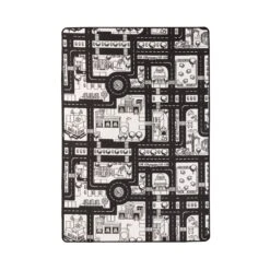 LIIKENNE Lasten Matto -Brafab Huonekalut Kauppa Liikenne matto mustavalkoinen 1