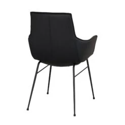 LOWELL Nojatuoli -Brafab Huonekalut Kauppa Lowell tuoli musta nahka 120263 3