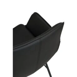 LOWELL Nojatuoli -Brafab Huonekalut Kauppa Lowell tuoli musta nahka 120263 detalj