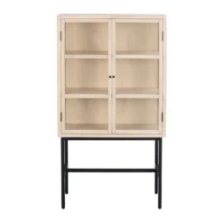 MARSHALLE Vitriini 85 Cm -Brafab Huonekalut Kauppa Marshalle vitriinikaappi valkotammi 119085