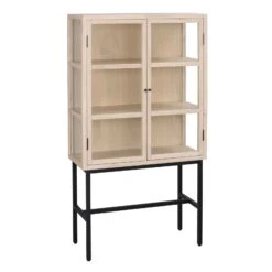 MARSHALLE Vitriini 85 Cm -Brafab Huonekalut Kauppa Marshalle vitriinikaappi valkotammi 119085 1