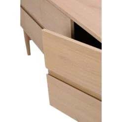 MORESBY Tv-taso 135 Cm -Brafab Huonekalut Kauppa Moresby taso valkotammi detalj