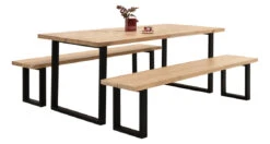 VENLA 6 Hengen Penkkiryhmä Lankkupöydällä Ja Suorilla Metallijaloilla