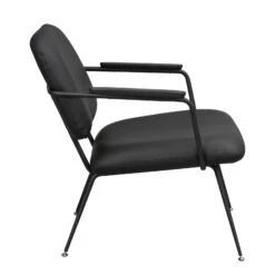 PRESCOTT Nojatuoli Nahkaverhoilulla 14 PRESCOTT Nojatuoli Nahkaverhoilulla -Brafab Huonekalut Kauppa Prescott tuoli musta 120110 2