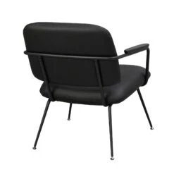 PRESCOTT Nojatuoli Nahkaverhoilulla 15 PRESCOTT Nojatuoli Nahkaverhoilulla -Brafab Huonekalut Kauppa Prescott tuoli musta 120110 3