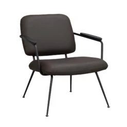 PRESCOTT Nojatuoli Nahkaverhoilulla 17 PRESCOTT Nojatuoli Nahkaverhoilulla -Brafab Huonekalut Kauppa Presscott tuoli ruskea 120111 1