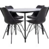 RIMINI/MILANO 4 Hengen Pyöreä Ruokailuryhmä 2 RIMINI/MILANO 4 Hengen Pyöreä Ruokailuryhmä -Brafab Huonekalut Kauppa Rimini Milano rr 1 2B4 pyorea musta