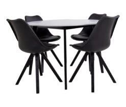 RIMINI/ROMA 4 Hengen Pyöreä Ruokailuryhmä -Brafab Huonekalut Kauppa Rimini Roma rr 1 2B4 pyorea musta