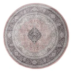 ROYAL PALACE Viskoosimatto Pyöreä 17 ROYAL PALACE Viskoosimatto Pyöreä -Brafab Huonekalut Kauppa Royal palace roosa pyorea 1