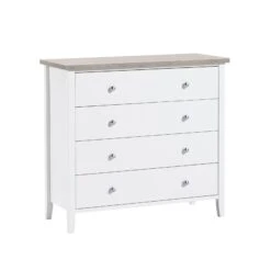 SAARA Lipasto 85 Cm Korkea -Brafab Huonekalut Kauppa Saara lipasto 4ltk levea valkosaarni 1