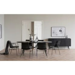 SPRINGDALE Ruokapöytä Ovaali 200 X 98 Cm 11 SPRINGDALE Ruokapöytä Ovaali 200 X 98 Cm -Brafab Huonekalut Kauppa Springdale poyta musta 119730 Springdale tuolit miljoo