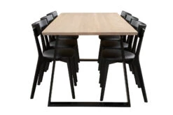 SWING/AMI 6 Hengen Ruokailuryhmä Metallijalalla -Brafab Huonekalut Kauppa Swing Ami rr 1 6 koivu musta 3