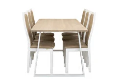 SWING/POHJOLA 6 Hengen Ruokailuryhmä -Brafab Huonekalut Kauppa Swing Pohjola rr 1 6 koivu valkoinen