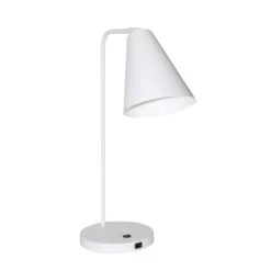 VIGO USB Pöytävalaisin 55 Cm -Brafab Huonekalut Kauppa Vigo USB poytavalaisin valkoinen 1