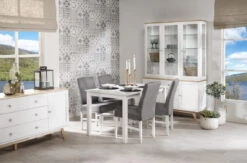 VUOKATTI Vitriini 121 Cm 2353/2 Pukkijaloilla 9 VUOKATTI Vitriini 121 Cm 2353/2 Pukkijaloilla -Brafab Huonekalut Kauppa Vuokatti ruokailu milj