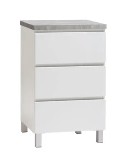 VIIVA Lipasto 46 Cm Matala -Brafab Huonekalut Kauppa viiva lipasto kapea 3ltk alumiinijalat harmaa