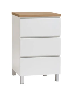 VIIVA Lipasto 46 Cm Matala -Brafab Huonekalut Kauppa viiva lipasto kapea 3ltk alumiinijalat tammi