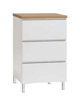 VIIVA Lipasto 46 Cm Matala -Brafab Huonekalut Kauppa viiva lipasto kapea 3ltk metallijalat tammi