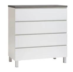 VIIVA Lipasto 92 Cm Korkea -Brafab Huonekalut Kauppa viiva lipasto levea 4ltk alumiinijalat antrasiitti